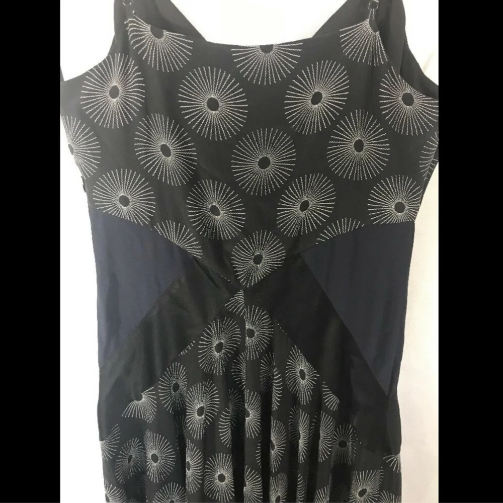 NWT Diane Von Furtenberg Scarf Hem Midi Dress in Navy/Black [SZ 6 ]‎ # - Picture 8 of 8